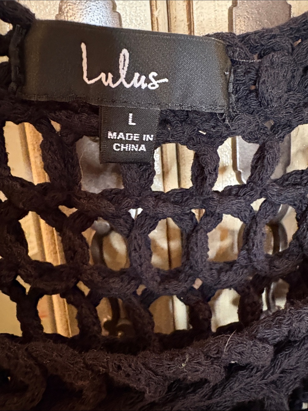Lulu's Black Crochet Crop Tank - Picture 6 of 14